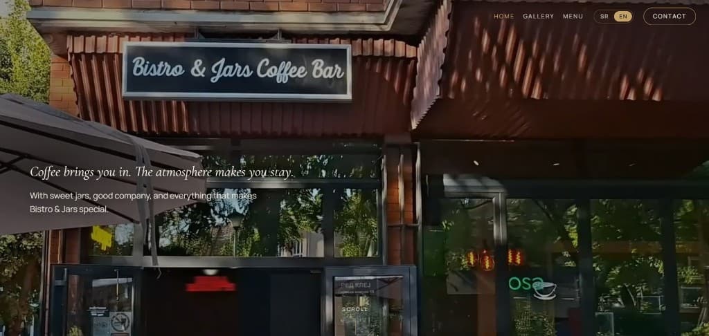 Screenshot of Bistro & Jars Coffee Bar